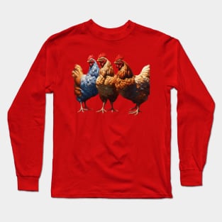 Three French Hens Faith Hope Charity Cut Out v2 Long Sleeve T-Shirt